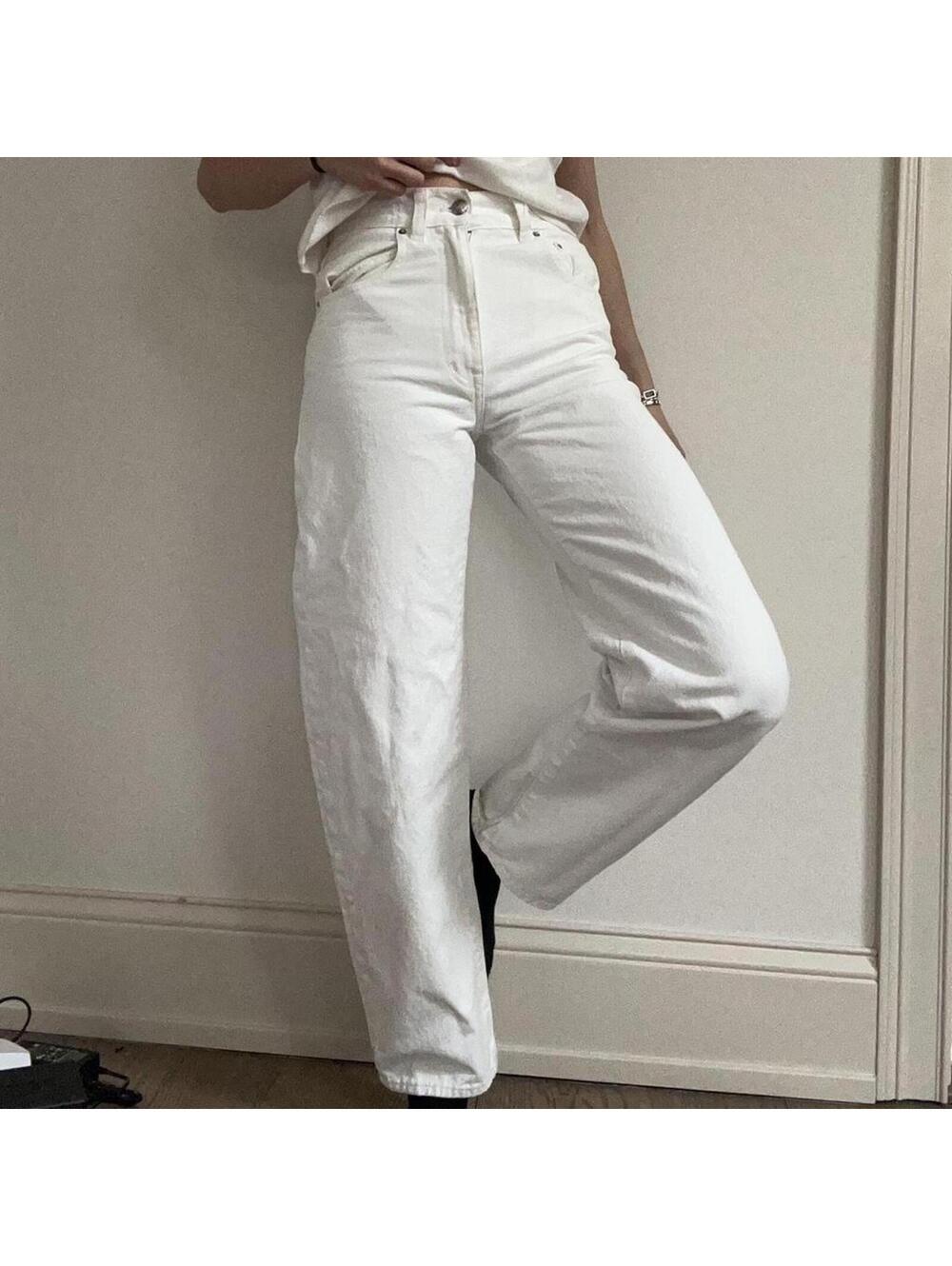 madewell white balloon jeans size 24